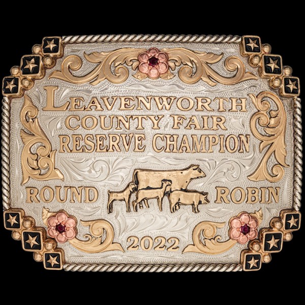 Our Rio Rancho Classic Custom Belt Buckle has been a big hit for all types of rodeo and livestock events. Customize it for the perfect trophy, award, or western gift!